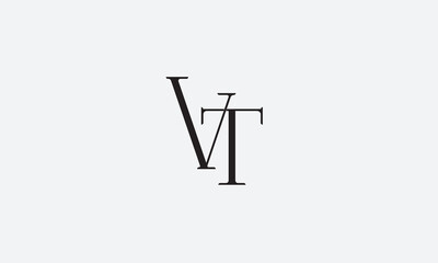 VT, TV , T ,V, Abstract Letters Logo Monogram	