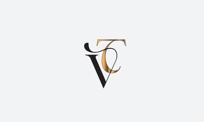VT, TV , T ,V, Abstract Letters Logo Monogram	