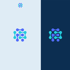 Abstract Outline Person In Simple Flat Design With Orange And Navy Lines On White Canvas