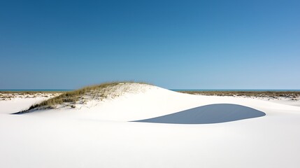 Vast white sand dune landscape