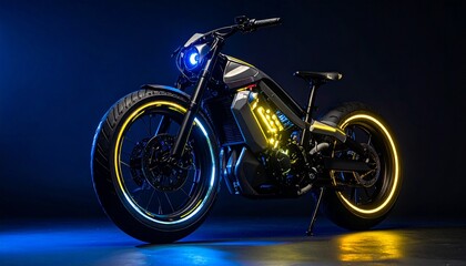 Futuristic Sci-Fi Neon Motorbike 36