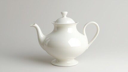 Elegant and Simple White Teapot for Tea Brewing and Serving | Minimalist Style Kitchenware