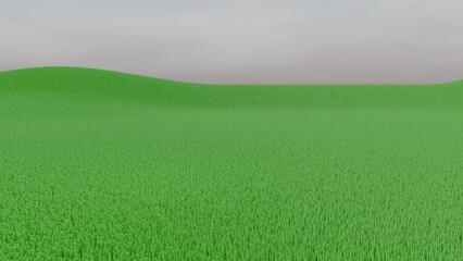 natural relief with hills and grass 