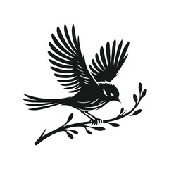 Obraz premium Bird silhouette on branch