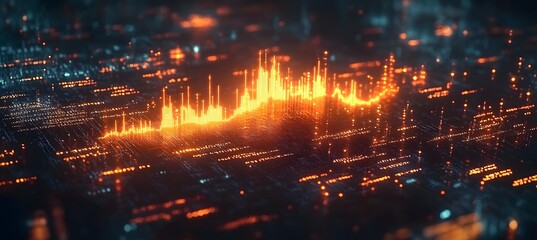 Futuristic tech backdrop with glowing elements representing forex, financial systems, and digital trading platforms
