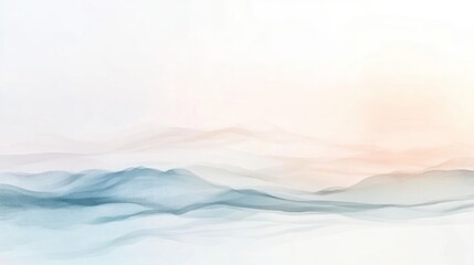 Fototapeta premium Delicate, abstract mountain range in soft pastel tones.