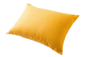 yellow pillow isolated on white or transparent png