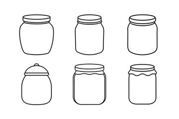 Jam jar outline  vector bundle  illustration, Jam jar Line art