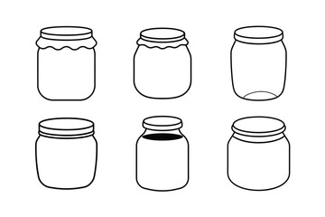 Jam jar outline  vector bundle  illustration, Jam jar Line art