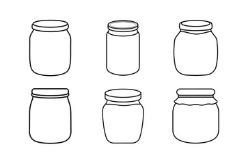 Jam jar outline  vector bundle  illustration, Jam jar Line art