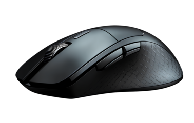 Black computer mouse icon set, isolated on a transparent background 