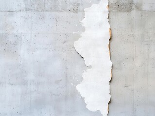 Obraz premium Double exposure of a concrete factory wall, fused with a timelapse of an urban construction site