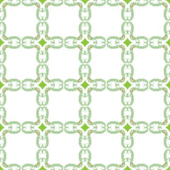 Abstract pattern with green square with twigs
