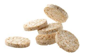 Rice Cakes on White Background