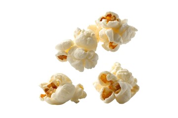 Popcorn Kernels on White Background