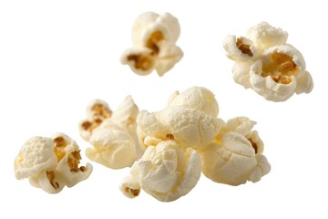 Fresh Popcorn Kernels on White Background