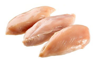 Raw Chicken Breasts on White Background