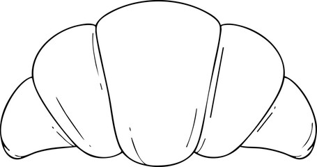 croissant hand drawn