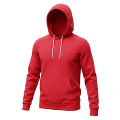 Red hoodie full zip casual style clothing apparel comfortable sweatshirt fashion