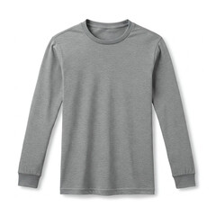 Grey long sleeve t shirt product shot