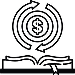 book with a dollar sign on the cover