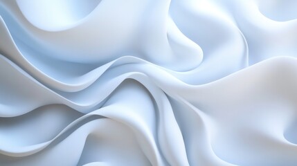 Obraz premium Abstract flowing white fabric