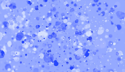 Shiny blue and white bubbles. Abstract holiday background. Blue bokeh background abstract. High quality photo