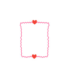 Doodle hand drawn frames with heart