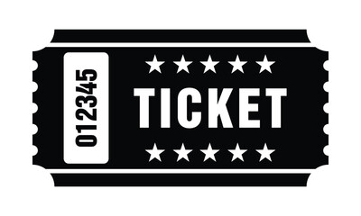 Ticket admit vector icon template illustration