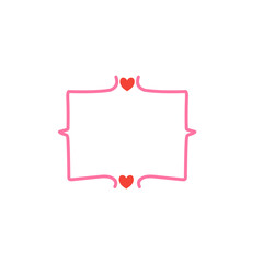 Doodle hand drawn frames with heart
