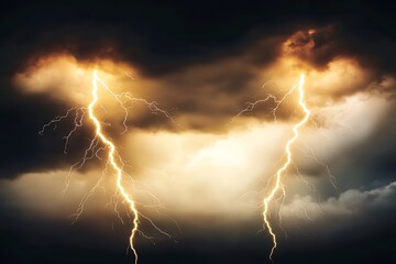 lightning in a world with upside down thunderstorm