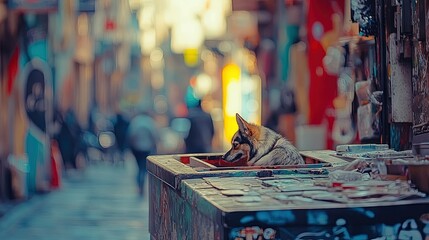 Obraz premium colorful graffiti on the street in venice