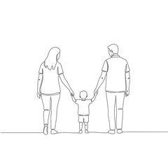 Parents and Child Symbol Vector 