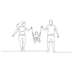 Obraz premium Parents and Child Symbol Vector 