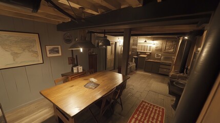 Rustic, intimate interior design of a cozy dining area.