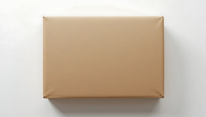 Tan Rectangle on White Surface