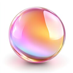 Obraz premium Colorful, iridescent sphere Glossy, smooth surface Vibrant hues