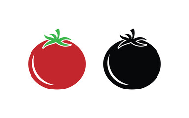 tomato vector illustration. tomato silhouette design on white background