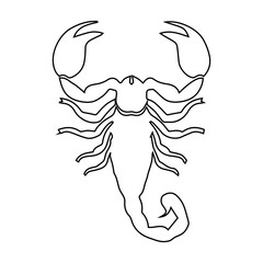 white scorpion icon-