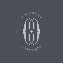 Fototapeta premium Monogram letters CC