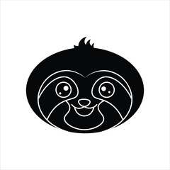 Fototapeta premium Sloth Head Icon in Colored Style