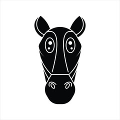 Zebra Head Animal Silhouette Icon