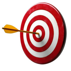 Dart hitting on center target. AI Generated Images