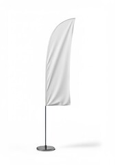 Blank white feather flag mockup template for marketing and advertising