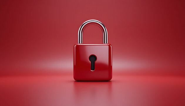 "Padlock Icon as a Symbol of Cybersecurity and Digital Data Protection in Modern Security Interfaces"

