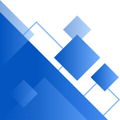 Blue Geometric Corner 