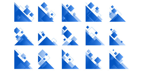 Blue Geometric Corner 