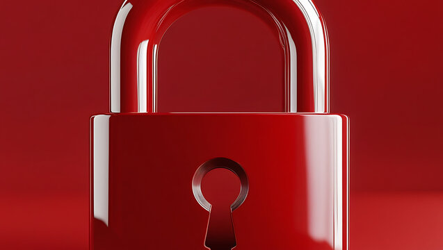 "Padlock Icon as a Symbol of Cybersecurity and Digital Data Protection in Modern Security Interfaces"

