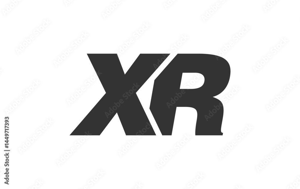 Fototapete xr techno editable font logo for corporate branding. bold, futuristic design with unique typographic