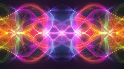 Naklejka premium Colorful energy waves, abstract background, vibrant, design